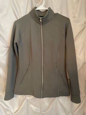 32 Degrees Olive Gray Full-Zip Athletic Jacket